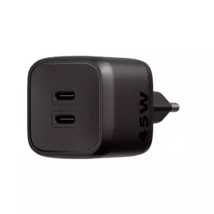 Carregador Turbo Usb Tipo C 2 Portas 45W Preto Ec 20 Power Intelbras - 1