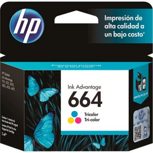 Cartucho De Tinta 664 Colorido F6V28Ab Hp - 1