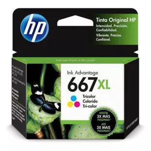 Cartucho De Tinta 667Xl Colorido 3Ym80Ab Hp - 1