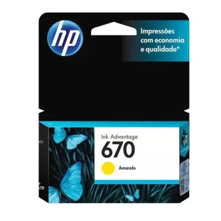 Cartucho ** De Tinta 670 Amarelo Cz116Ab Hp Ce - 1