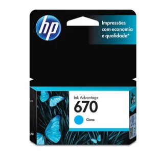 Cartucho ** De Tinta 670 Ciano Cz114Ab Hp CE - 1
