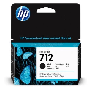Cartucho De Tinta 712 Plotter Preto 80Ml 3Ed71A Hp - 1