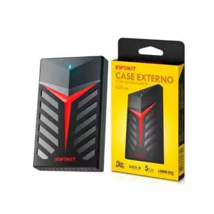 Case Externa Para Hd 2.5" Sata Gamer Usb 3.0 Apoio Uasp Ate 3Tb Cs0049 Exbom - 1