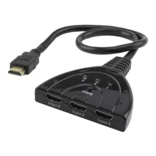 Chave Seletora Hdmi 3 Entradas 1 Saida Preto 075-0832 Pix - 1