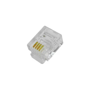 Conector Rj11 6X4 100 Unidades Exb0054 Exbom - 1