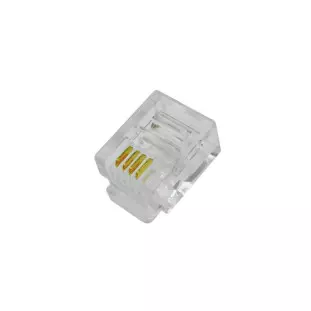 Conector Rj11 6X4 100 Unidades Exb0054 Exbom - 1