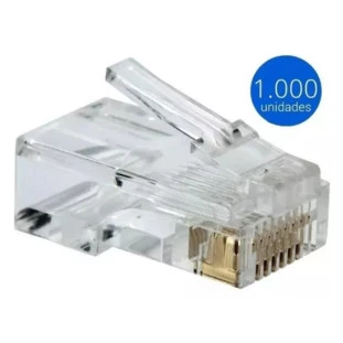Conector Rj45 Cat5E Macho (Com 1000 Unidades) Ad0179Ex Exbom - 1