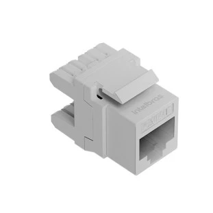 Conector Rj45 Femea Keystone Cat5E 180° Jack Intelbras - 1