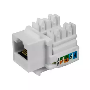 Conector Rj45 Femea Keystone Cat5E Branco Pier - 1