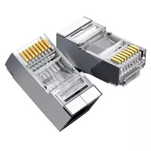 Conector Rj45 Macho 8X8 Cat6 Blindado Exbom - 1