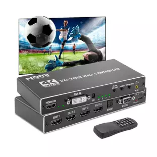 Controlador De Telas Video Wall 2x2 4K Para 4 Telas Dinony - 1