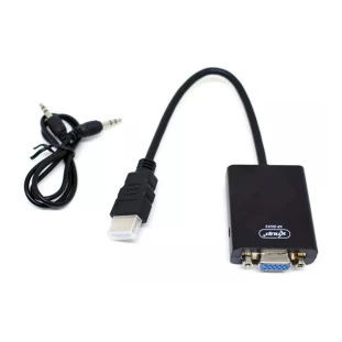 Conversor Hdmi M X Vga F 24Cm Com Audio Kp-5032 Knup - 1