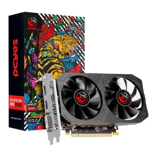 Placa De Video Gamer 4Gb Rx 550 Gddr5 128Bits Dvi/Hdmi/Dp Amd Radeon Pjrx5504Ggr5Df Pcyes - 1