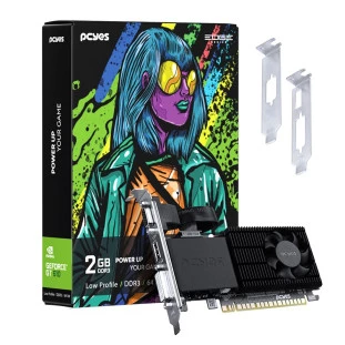 Placa De Video 2Gb Single Fan Ddr3 64Bits Vga/Hdmi/Dp Ppe610Dr3Lpbr Pcyes - 1