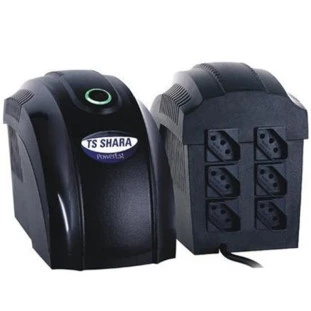 ESTABILIZADOR 2000VA POWEREST 6 TOMADAS ENTRADA BIVOLT SAIDA 115V T9011 PRETO TS SHARA - 1