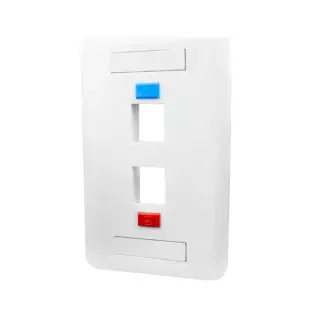 Espelho Plastico 4X2 2 Saida Branco Om7 - 1