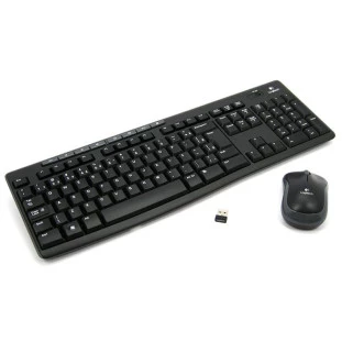 KIT TECLADO * + MOUSE S/FIO MK270 920-004433 PRETO LOGITECH - 1