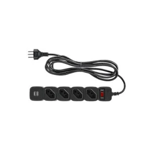 Filtro De Linha Eletronico Com 4 Tomadas E 2 Usb Epe 204 Usb Pt Intelbras - 1