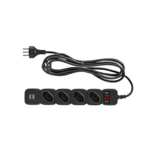 Filtro De Linha * Eletronico Com 4 Tomadas E 2 Usb Epe 204 Usb Pt Intelbras - 1