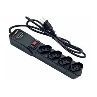 Filtro De Linha Protetor 4 Tomadas Bivolt Preto TsShara - 1