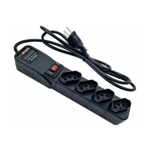 Filtro De Linha Protetor 4 Tomadas Bivolt Preto TsShara - 1