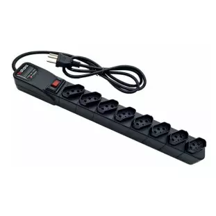 Filtro De Linha Protetor 8 Tomadas Bivolt Preto TsShara - 1