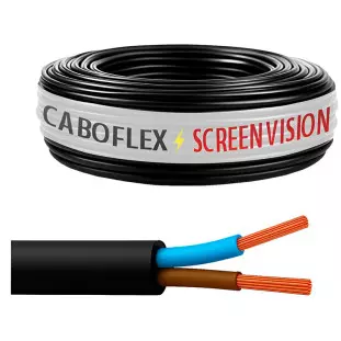 Fio Cabo Pp 2,5mm 3 Vias 100 Metros Preto Screen Vision - 1