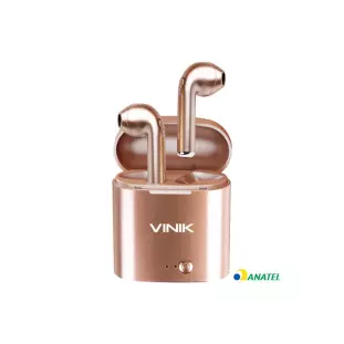 Fone De Ouvido Bluetooth Easy W1+ Tws True Wireless Dourado Ss-Tw001B Vinik - 1