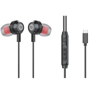 Fone De Ouvido Com Fio Usb-C Ghost Preto Fn574 Bright - 1