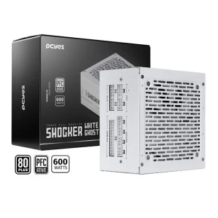 Fonte Atx 600W Gamer Shocker Full Modular 80 Plus White Ghost Fm600Wwg Pcyes - 1