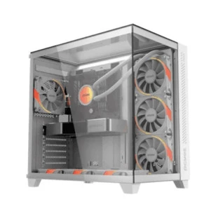 Gabinete Gamer Atx Forcefield Max White Ghost Sem Fonte Lateral/Frontal Em Vidro Gffmaxwg Pcyes - 1