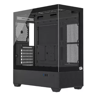 Gabinete Gamer Atx Mid-Tower Aquario Reflect Flow Frontal Em Vidro Ca-606B Redragon - 1