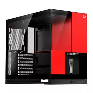 Gabinete Gamer Atx Mid-Tower Sem Fonte Frontal e Lateral em Vidro Preto Ca-612B Redragon - 1