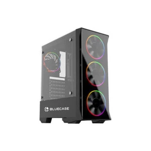 Gabinete Gamer Atx Mid-Tower Sem Fonte Lateral Em Vidro Frontal Com Led Rgb Bg-036 Bluecase - 1
