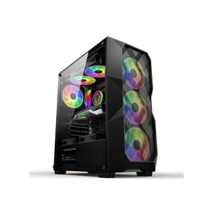 Gabinete Gamer Atx Sem Fonte Lateral Em Vidro Frontal Com Led Rgb Gb-1710 Hayom - 1