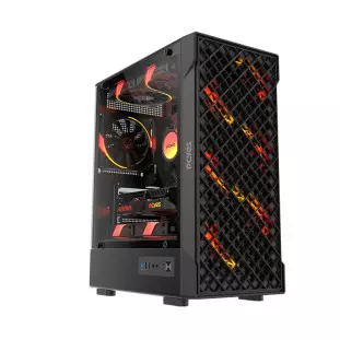 Gabinete Gamer Atx Velyr Black Vulcan Sem Fonte Lateral Em Vidro Gvlybv Pcyes - 1