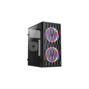 Gabinete Gamer Hive Sem Fonte Lateral Em Vidro 2x Fans Bg-057 Bluecase - 1