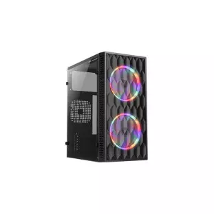 Gabinete Gamer Hive Sem Fonte Lateral Em Vidro 2x Fans Bg-057 Bluecase - 1