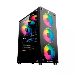 Gabinete Gamer Sem Fonte Com 4 Fans Rgb Gb1729 Hayom - 1