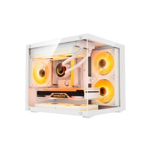 Gabinete Gamer Sem Fonte Lateral Em Vidro Com 3x Fans Branco Dxga325Wh Duex - 1
