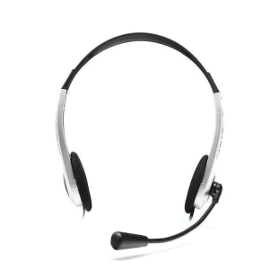 Headset Biauricular P2 Com Microfone Ph-01S1 Prata C3Tech - 1