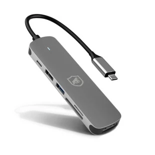 Hub 6 Em 1 Usb-C Multifuncional Gs-5818 Gshield - 1