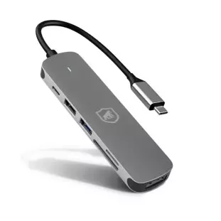 Hub 6 Em 1 Usb-C Multifuncional Gs-5818 Gshield - 1
