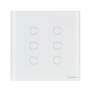 Interruptor Smart Wifi Touch 6 Ews 1006 Branco Intelbras - 1