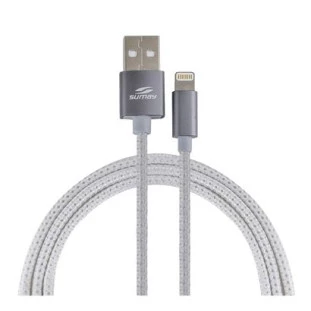 Cabo Usb Lightning Para Iphone/Ipad/Ipod Espacial 1,2Mts Cinza Sm-C2512M Sumay - 1