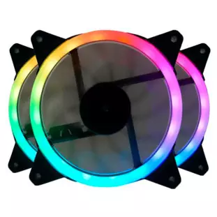 Kit 3 Fans Com Controladora 120Mm Com Led Full Rgb Preto Gc-F011 Redragon - 1