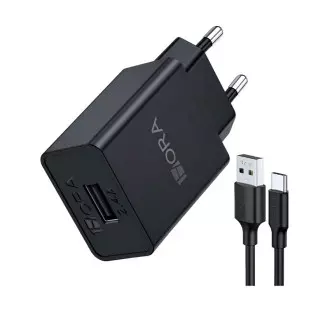 Kit Carregador 5V 12W + Cabo Tipo C 1M Gar142 1hora - 1