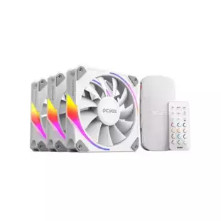 Kit Cooler Fan Com Controladora Sangue Frio 3 White Ghost 120Mm Com Led Argb K3Argbsf3Wgbr Pcyes - 1