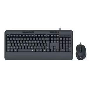 Kit Teclado + Mouse Usb Office Ergonomico Preto Bs-7642 Redragon - 1