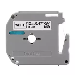 Fita Para Rotuladora M231 12Mm X 8M Branco Pt70/Pt80/Pt90/M95BK M231 Brother - 1